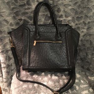 Ostrich embossed tote